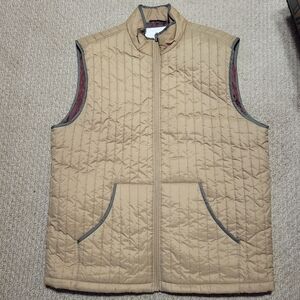 Men's Beige Quilted Vest